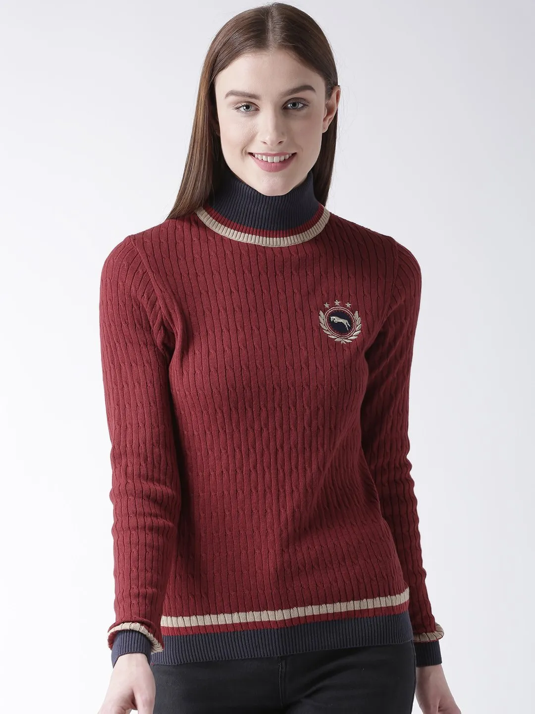 Women Full Sleeves Cotton Casual Sweater