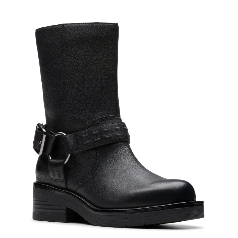 Women’s Clarks Rebelle Up – Black Leather