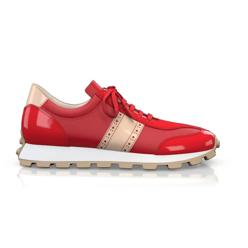 Women's Leather Running Sneakers 56449