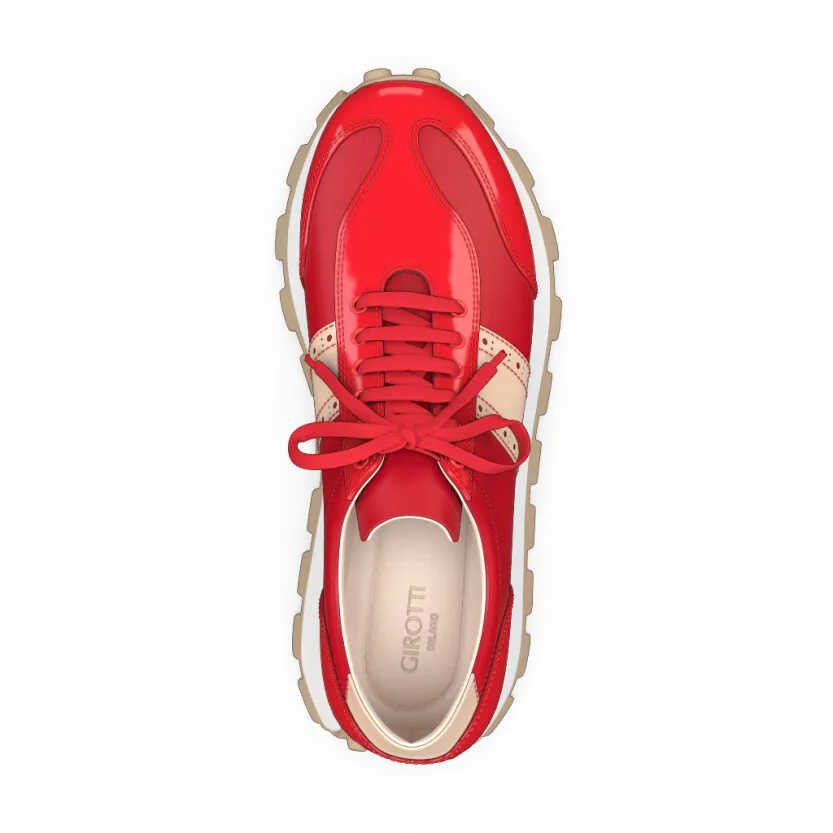 Women's Leather Running Sneakers 56449