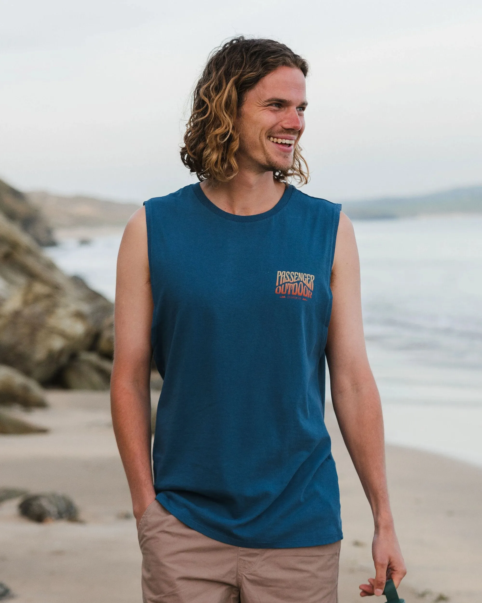 Yuca Recycled Cotton Vest - Dark Denim